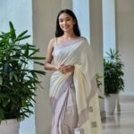 Pastel Mauve & Cream Eri Silk Saree with Subtle Woven Motifs