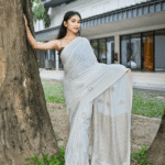 Ivory Grace – Eri Silk Saree with Beige Motifs