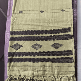 GEOMETRIC SERENITY – Handwoven Eri Silk Stole