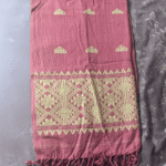 BURGUNDY MEDALLION – Handwoven Eri Silk Stole