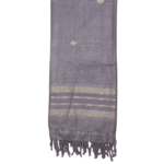 The Emerald Forest Shawl – Handwoven Eri Silk Shawl with Woven Border