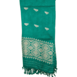The Ocean Diamond Stole – Handwoven Eri Silk Stole with Woven Motifs