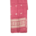 The Berry Blossom Stole – Handwoven Eri Silk Stole with Woven Motifs