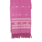 The Diamond Rose Stole – Handwoven Eri Silk Stole with Woven Motifs