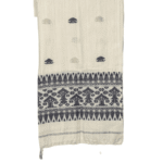 The Indigo Heritage Stole – Handwoven Eri Silk Stole with Woven Motifs