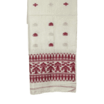 The Blush Heritage Stole – Handwoven Eri Silk Stole with Woven Motifs